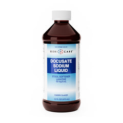 Stool Softener Geri Care Cherry Liquid 16 oz. 50 mg / 5 mL Strength Docusate Sodium