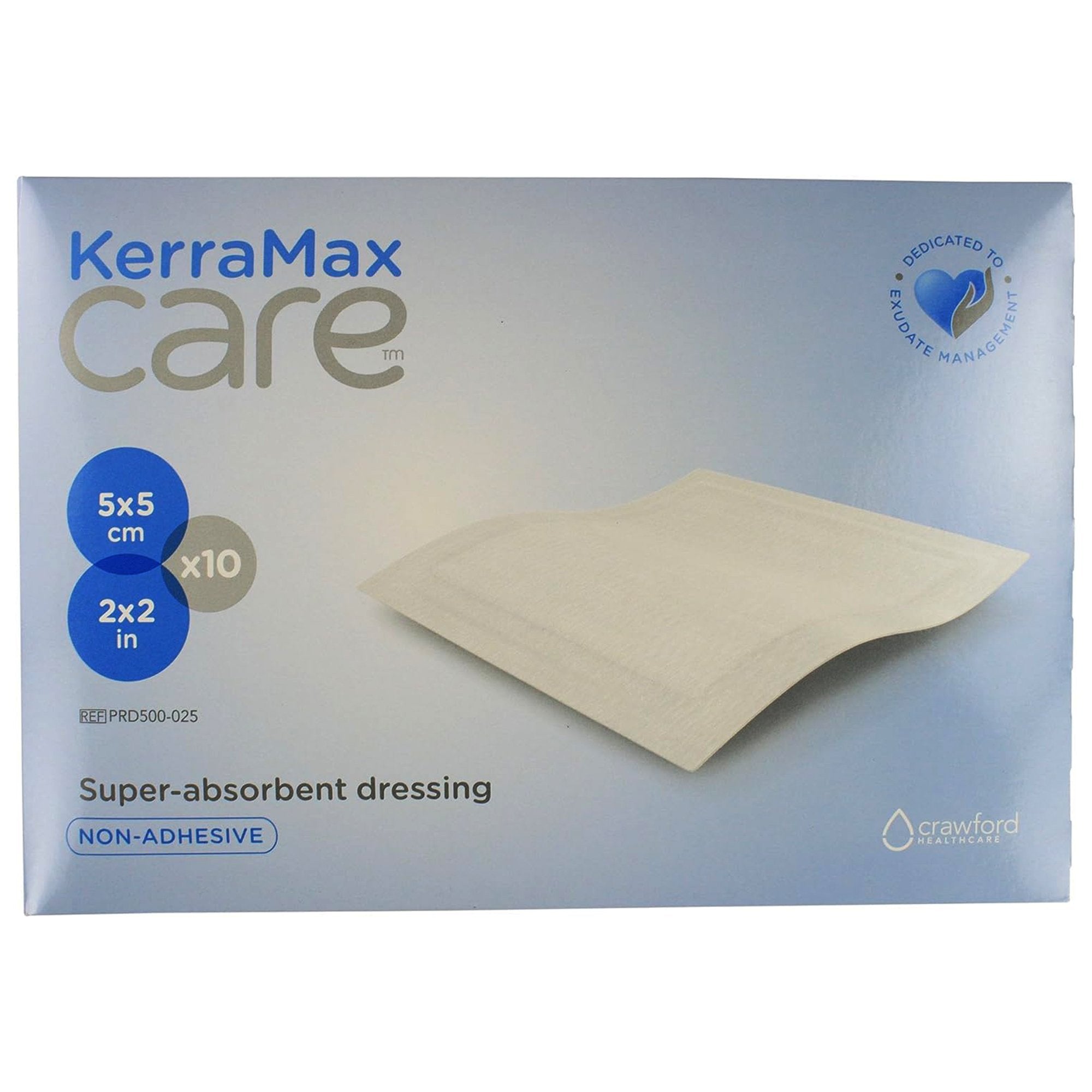 Super Absorbent Dressing KerraMax Care 2 X 2 Inch Square