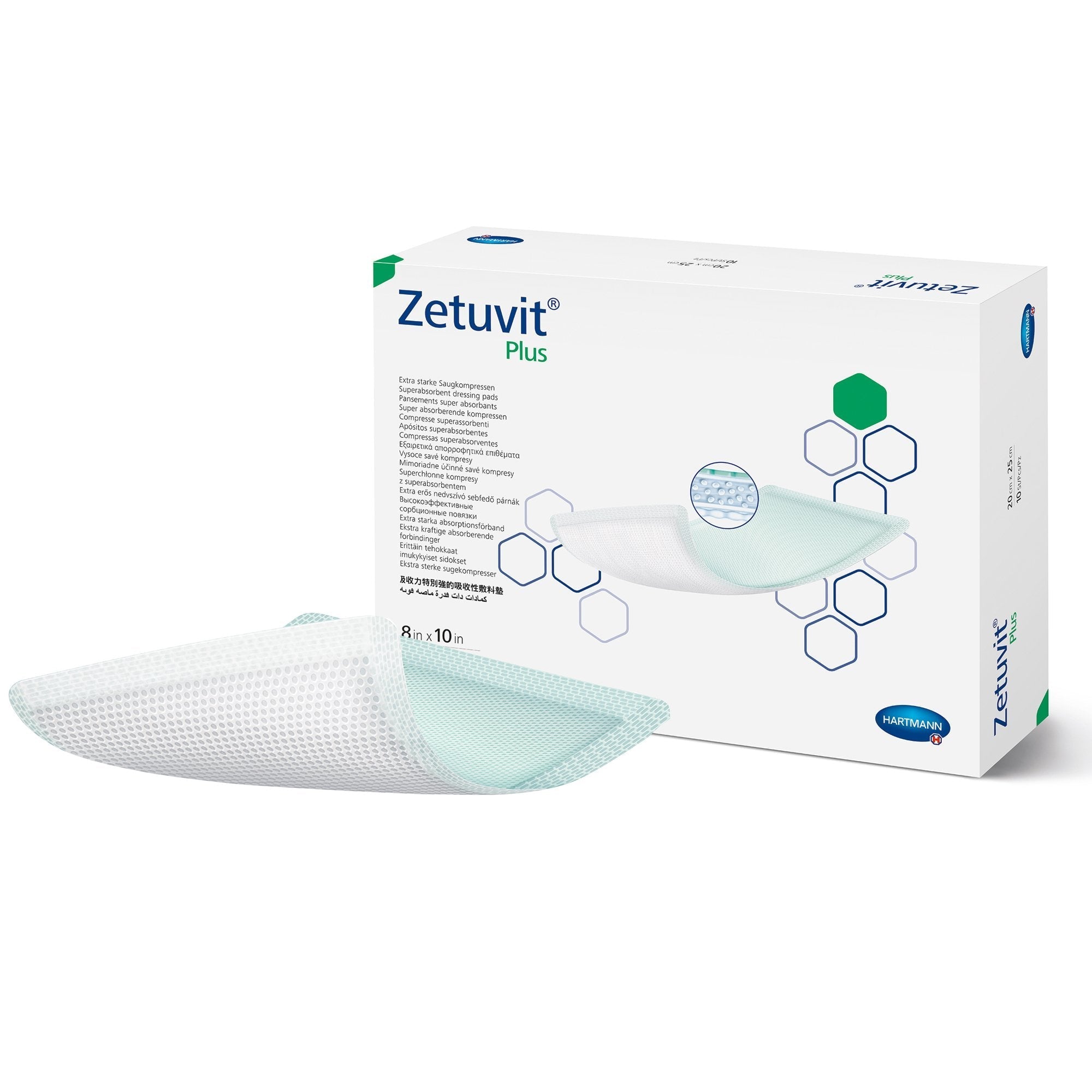 Super Absorbent Dressing Zetuvit Plus Without Adhesive 8 X 10 Inch Rectangle