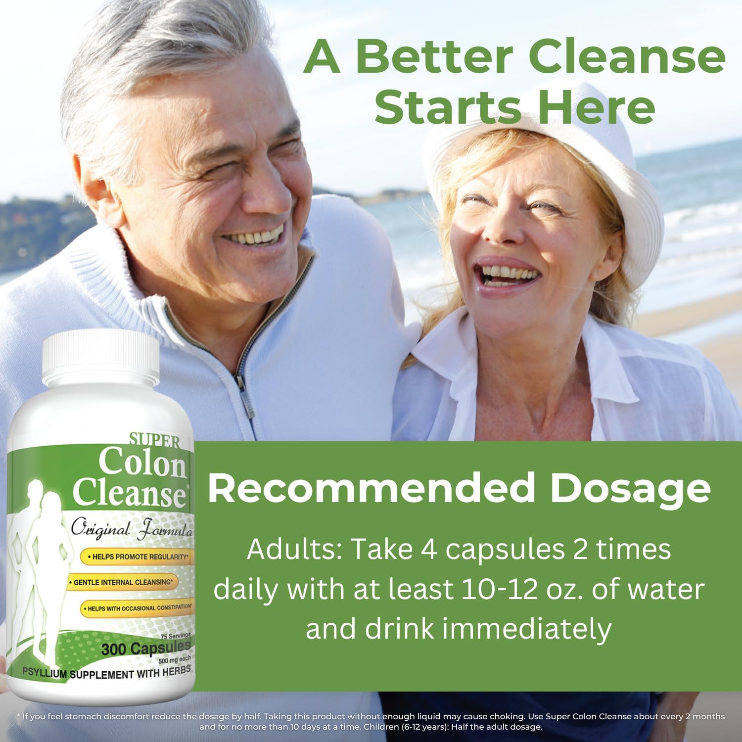 super colon cleanse original formula 300 capsules 75 servings