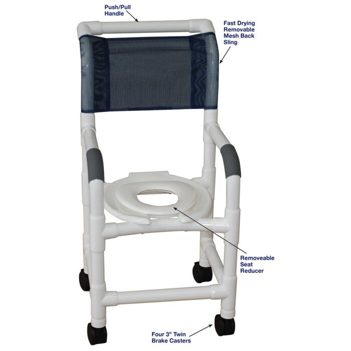 superior shower chair pvc ped sm adult reducer seat