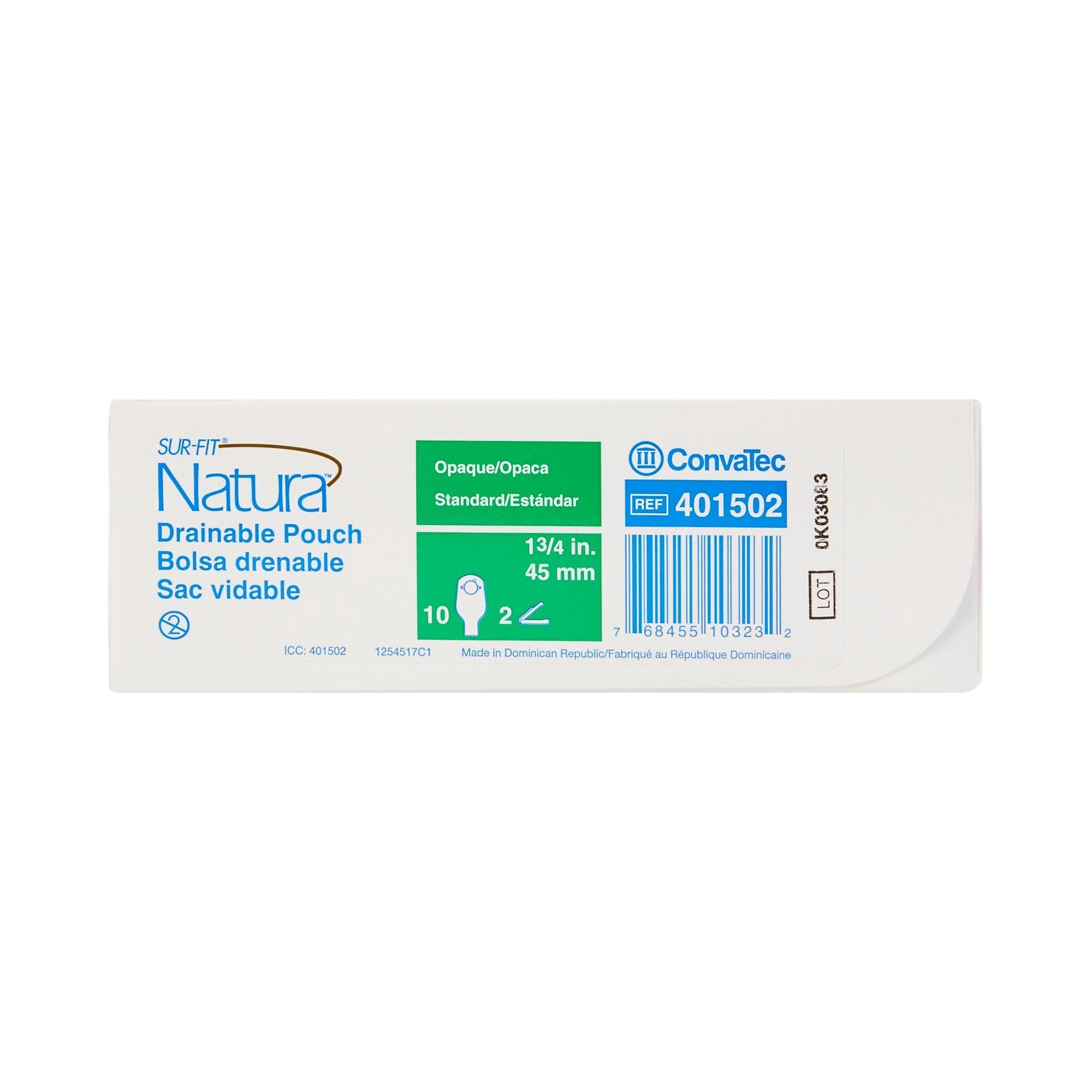 sur fit natura two piece opaque colostomy pouch 12 inch length 1 inch flange sur fit natura colostomy pouch mk325416bx