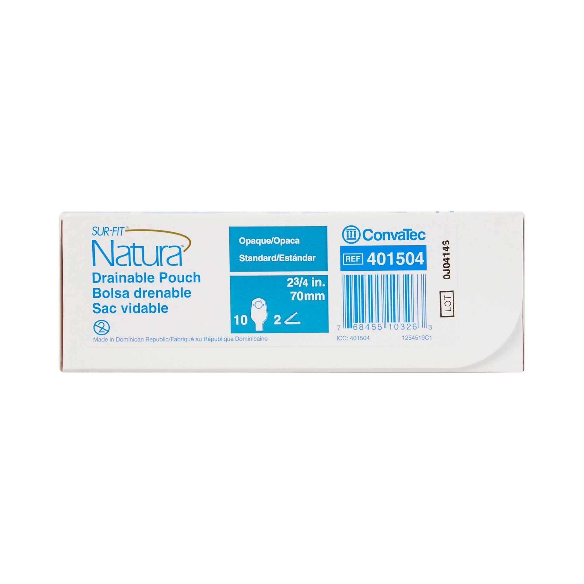 sur fit natura two piece opaque colostomy pouch 12 inch length 2 inch flange sur fit natura colostomy pouch mk325418bx