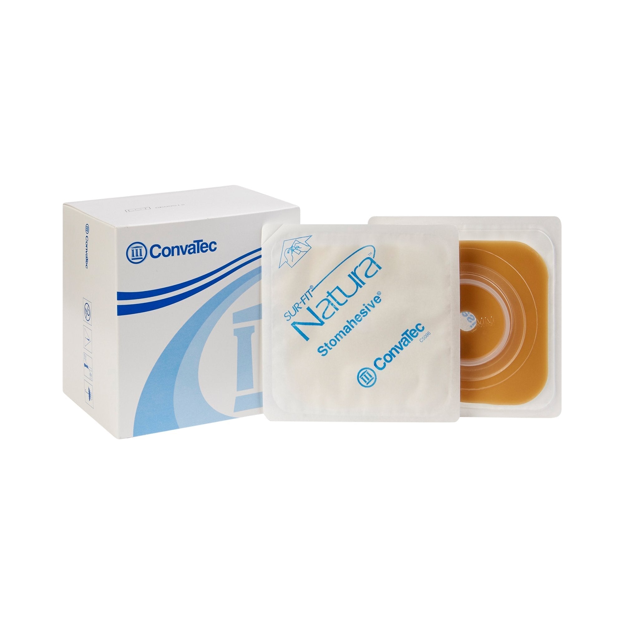 Ostomy Barrier Sur Fit Natura Trim to Fit, Extended Wear Stomahesive Without Tape Sur Fit Natura System Hydrocolloid 1 to 1 1/4 Inch Opening 4 X 4 Inch