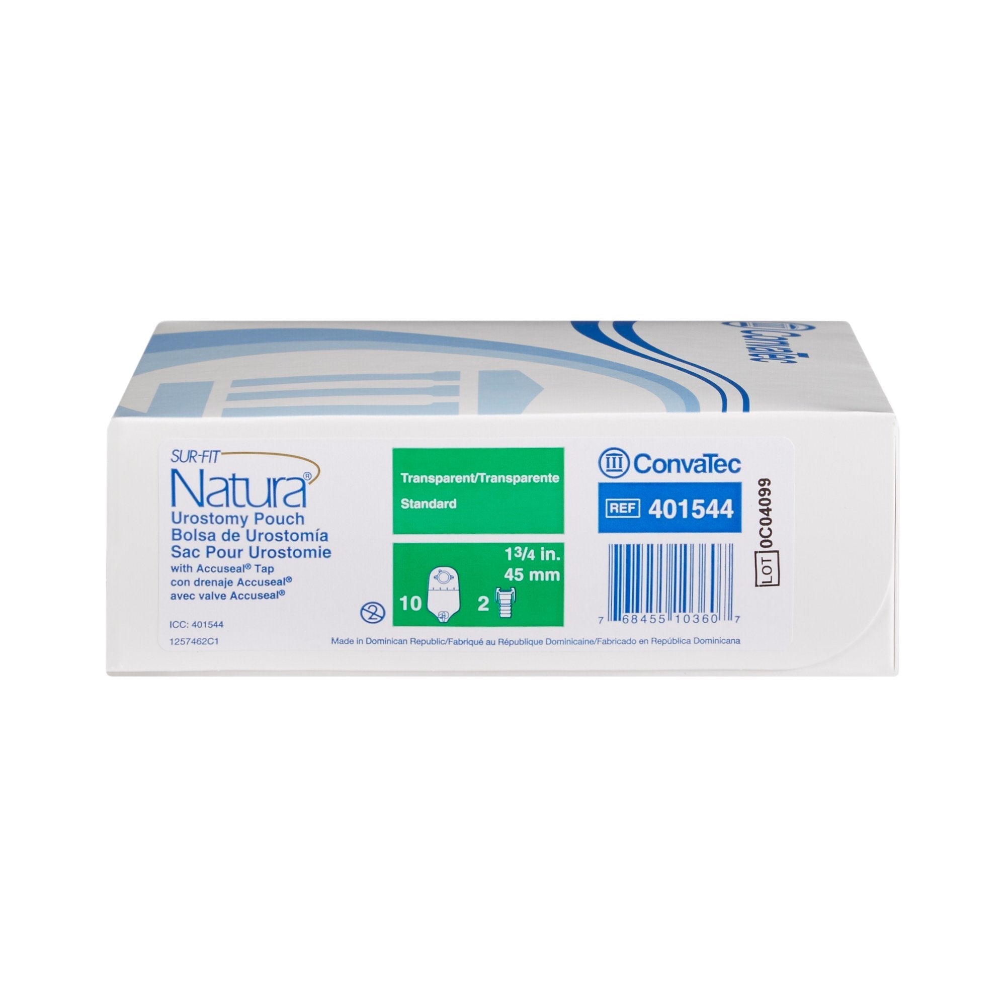 sur fit natura two piece transparent urostomy pouch 10 inch length 1 inch flange sur fit natura urostomy pouch mk325434bx