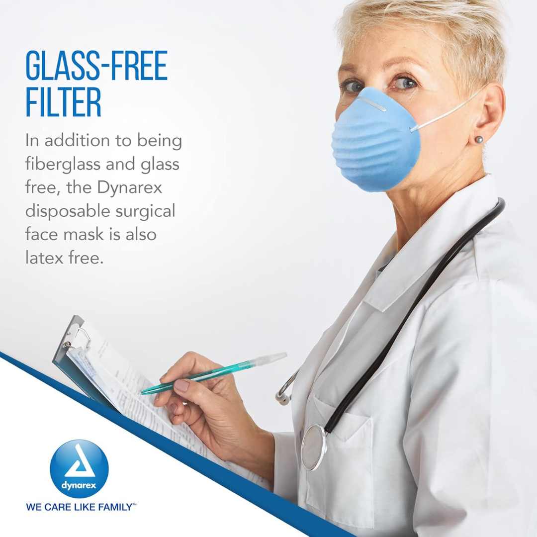 surgical cone shaped face mask bx 50 blue