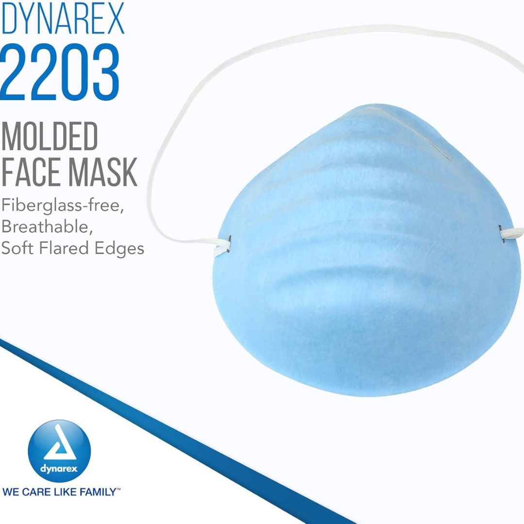 surgical cone shaped face mask bx 50 blue