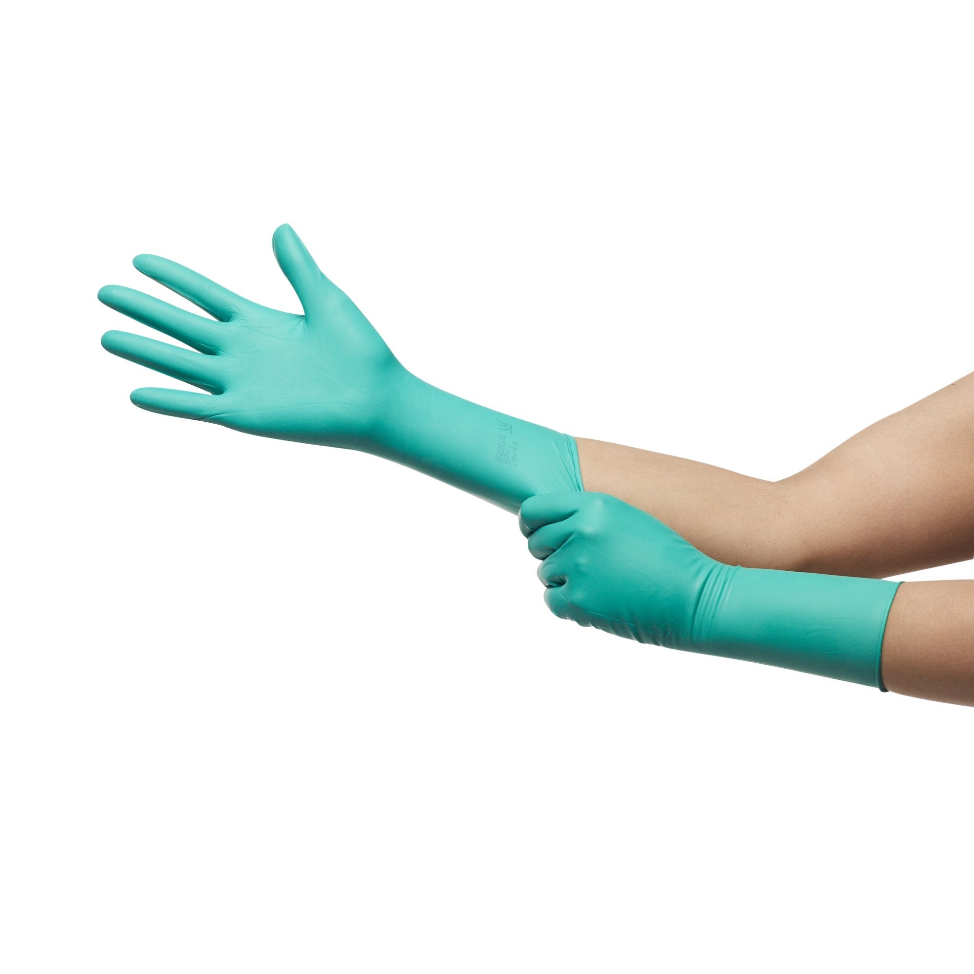 surgical glove gammex non latex size 7 sterile polyisoprene standard cuff length micro textured green chemo tested packaging type case