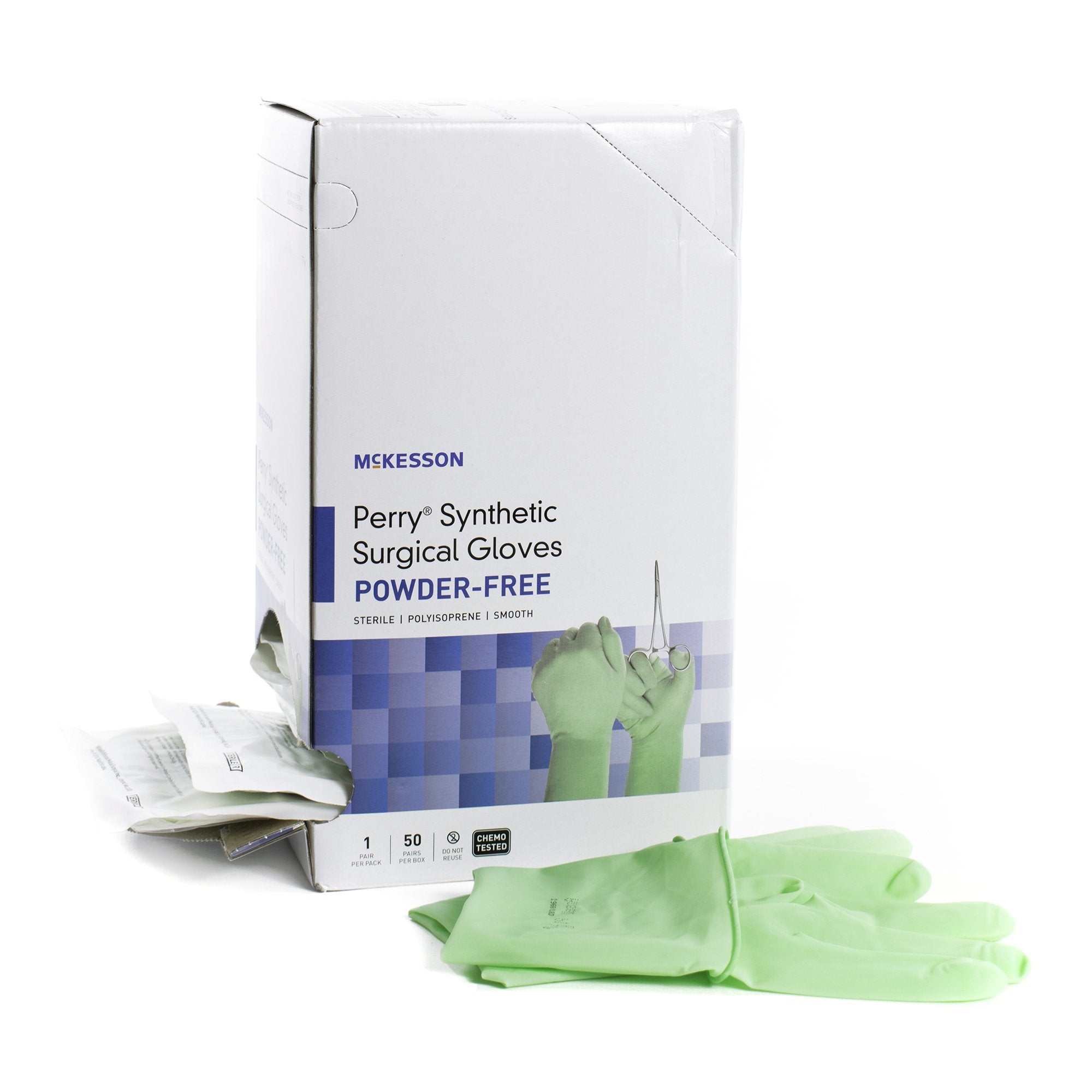 Surgical Glove McKesson Perry Performance Plus Size 9 Sterile Polyisoprene Standard Cuff Length Smooth Green Chemo Tested