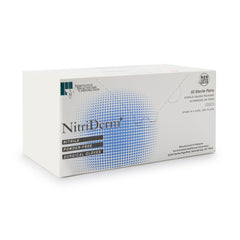 surgical glove nitriderm size 7 sterile nitrile standard cuff length fully textured white chemo tested packaging type box