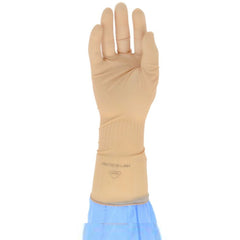 surgical glove protexis latex size 7 5 sterile latex standard cuff length smooth light brown not chemo approved packaging type case