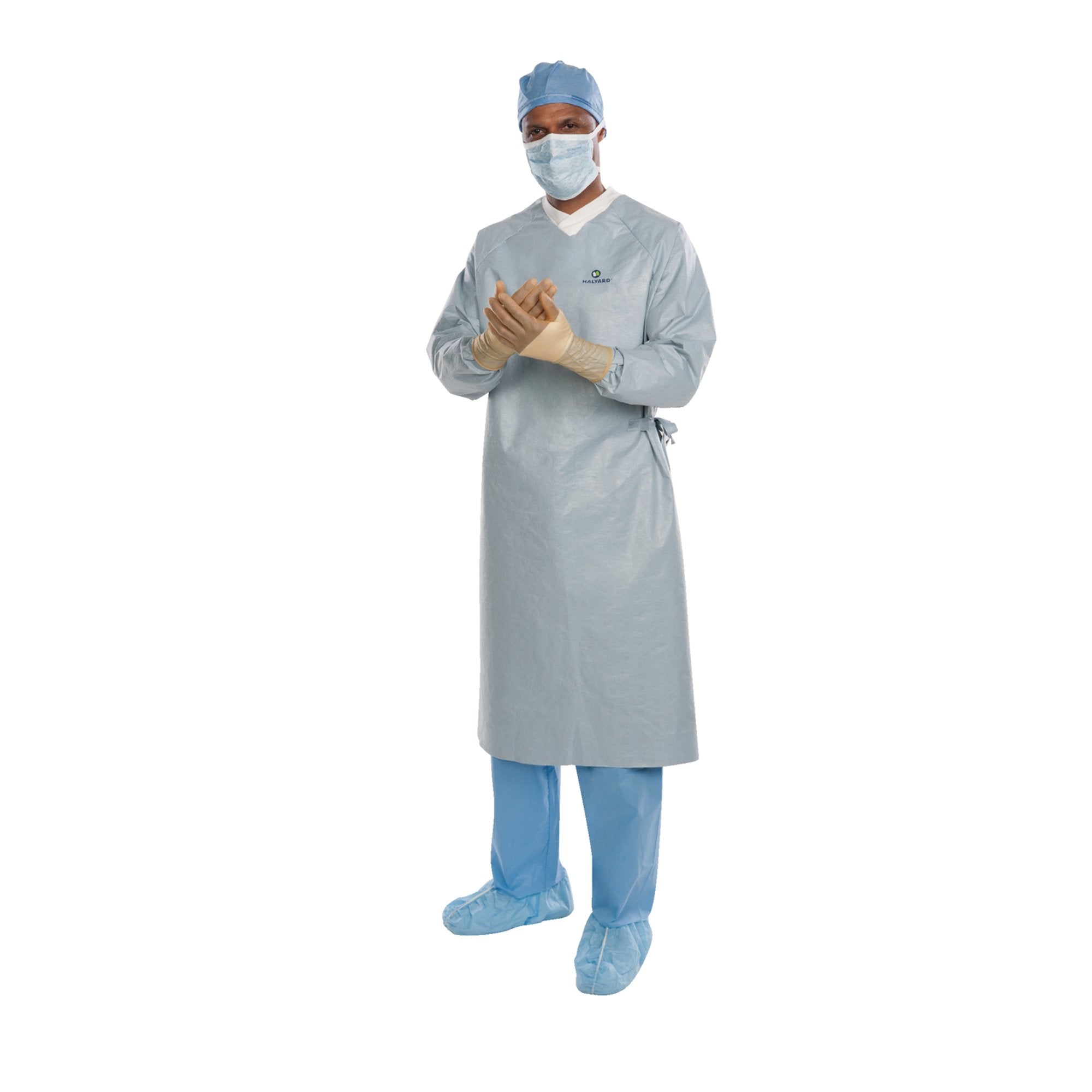 Surgical Gown with Towel Aero Chrome X Large / X Long Silver Sterile AAMI Level 4 Disposable