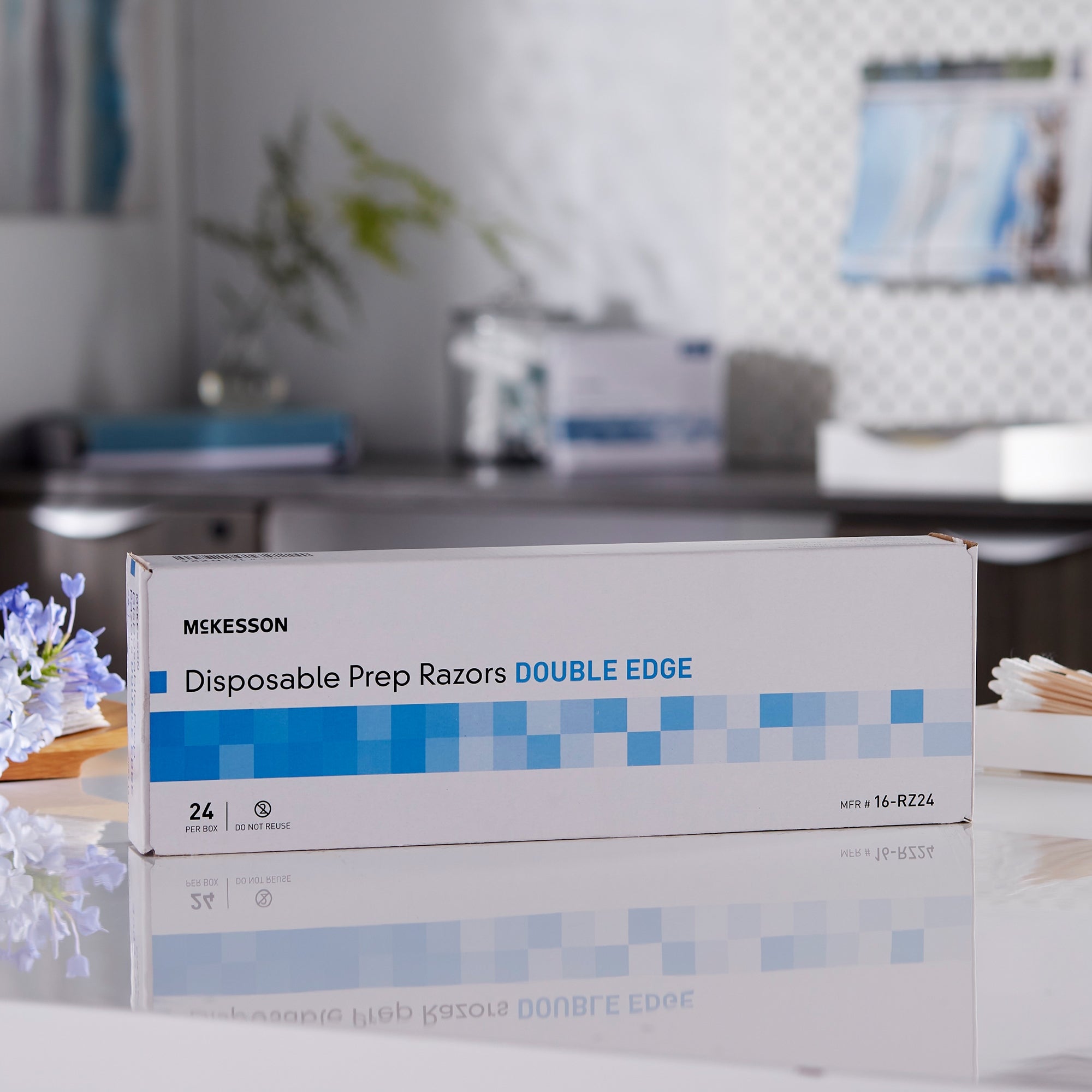 surgical prep razor mckesson double edge single blade nonsterile disposable packaging type box