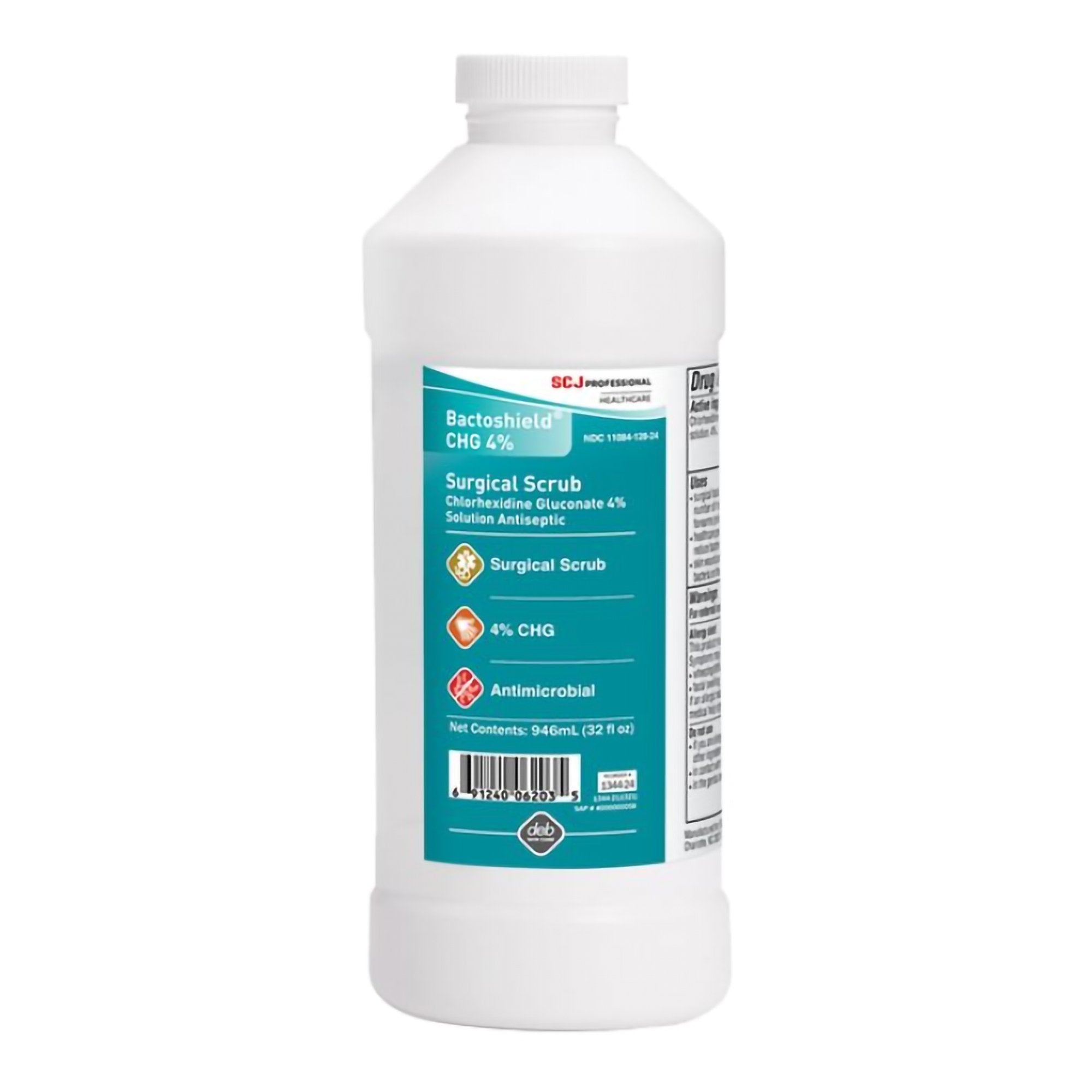 Surgical Scrub Solution Bactoshield 32 oz. Bottle 4% Strength CHG (Chlorhexidine Gluconate) NonSterile