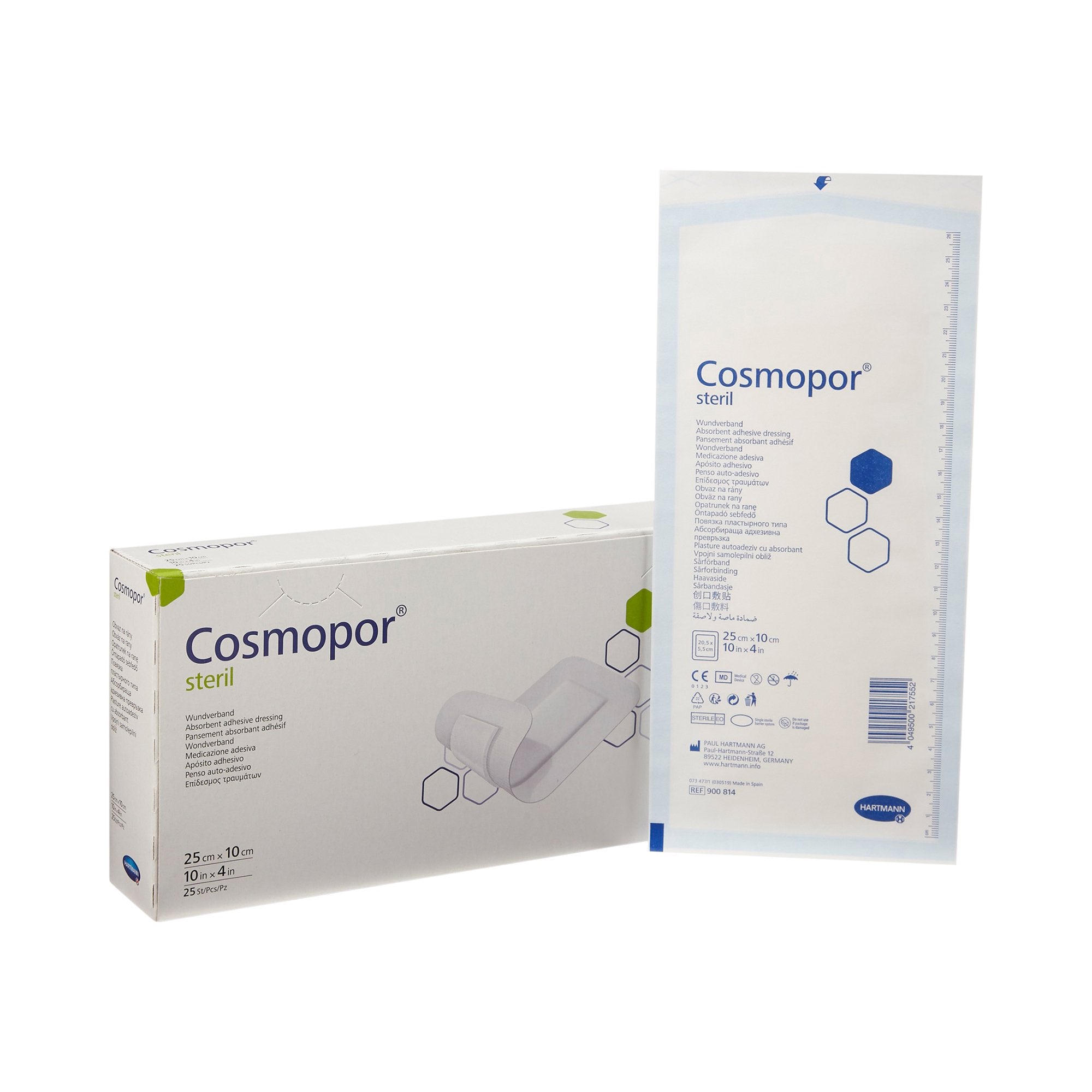 Island Dressing Cosmopor Steril 4 X 10 Inch Rectangle Sterile Water Resistant Backing
