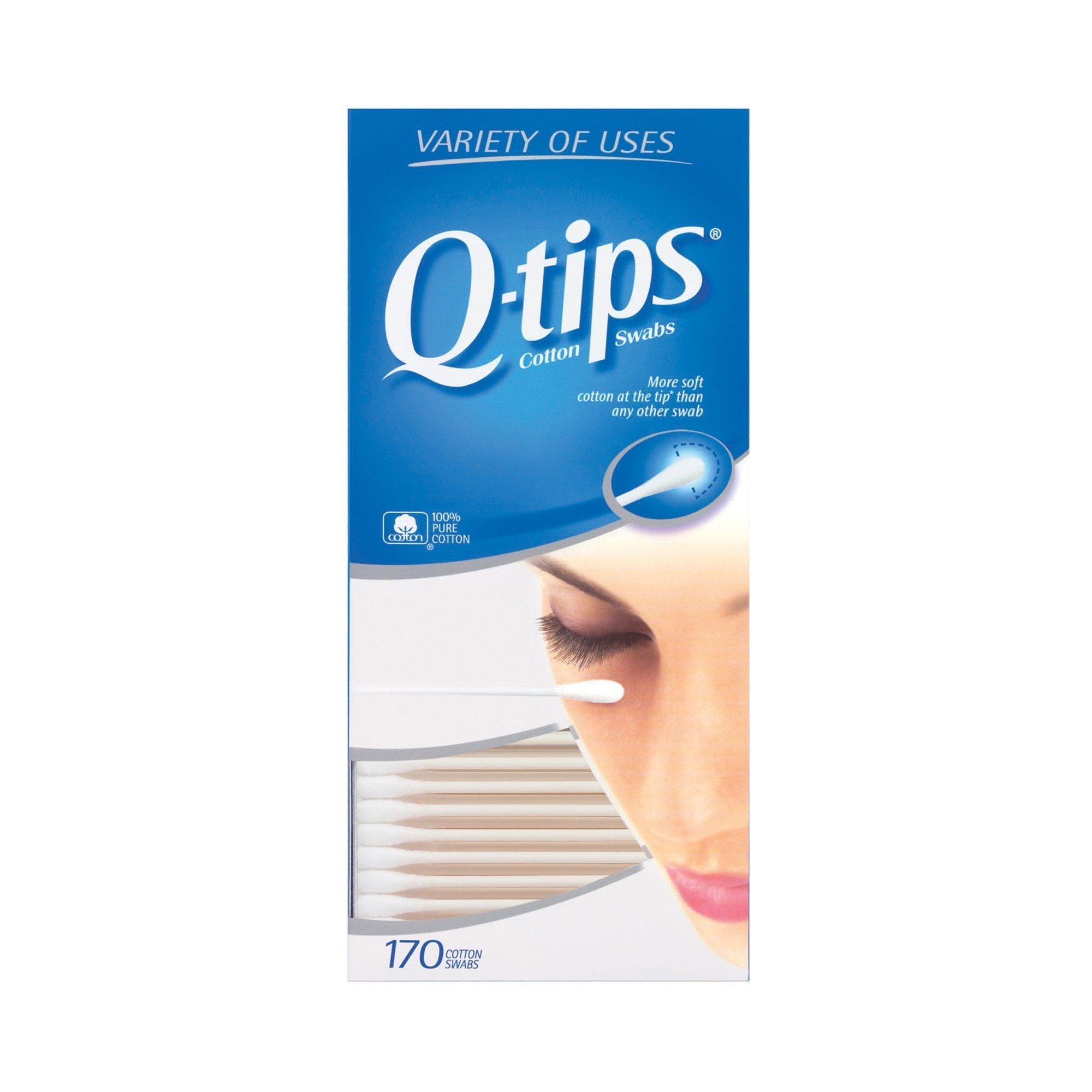 Swabstick Q Tip Cotton Tip Cotton Shaft 3 Inch NonSterile 170 per Pack