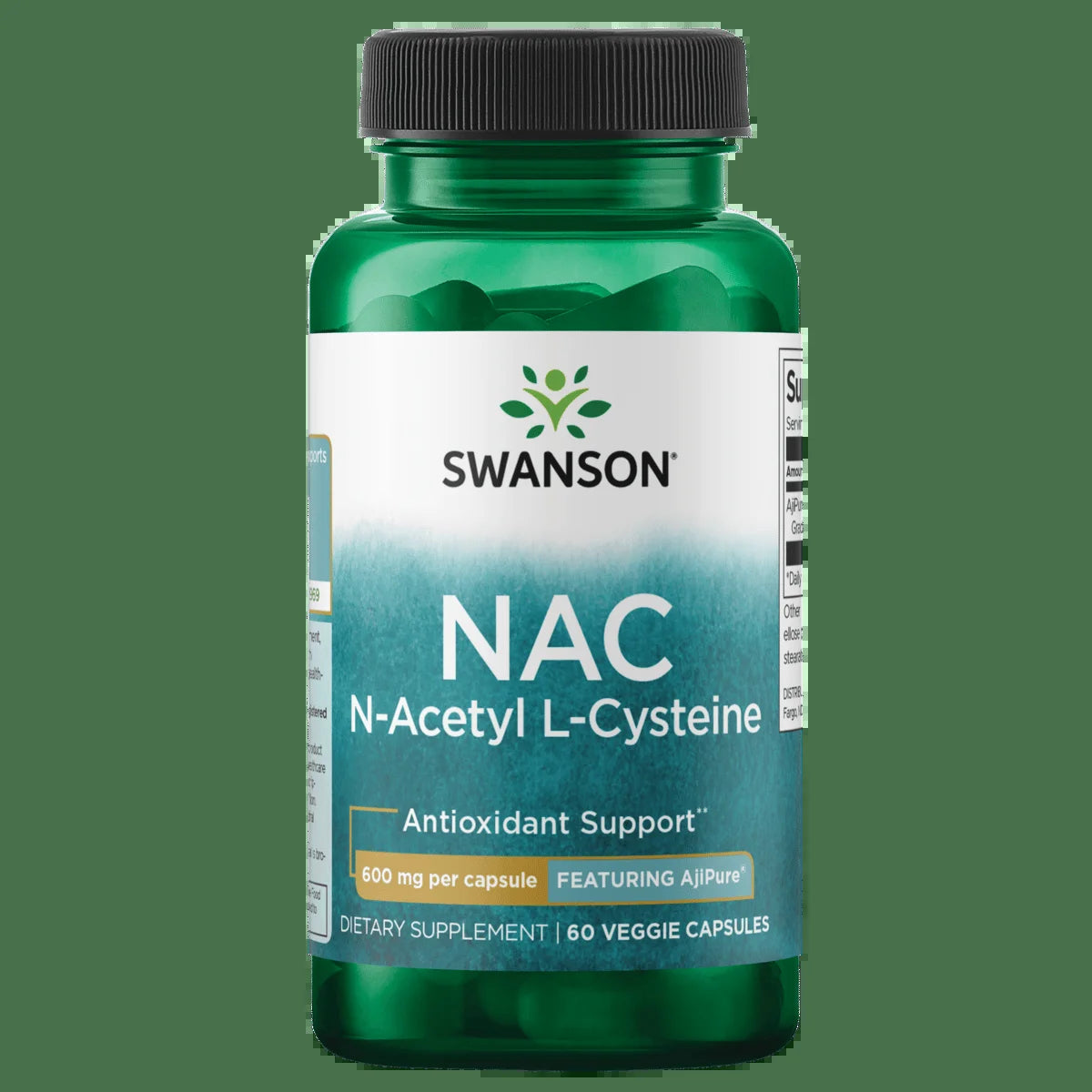 N Acetyl L Cysteine Featuring Ajipure 600 Mg 60 Veggie Capsules