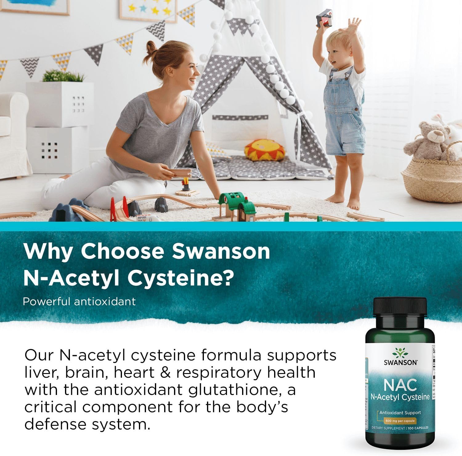 swanson nac n acetyl l cysteine featuring 600 mg 60 veg caps 4 pack