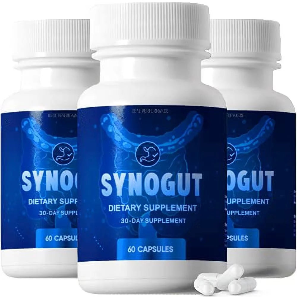 Synogut Pills Dietary Supplement for Gut Health (3 Pack 180 Capsules)