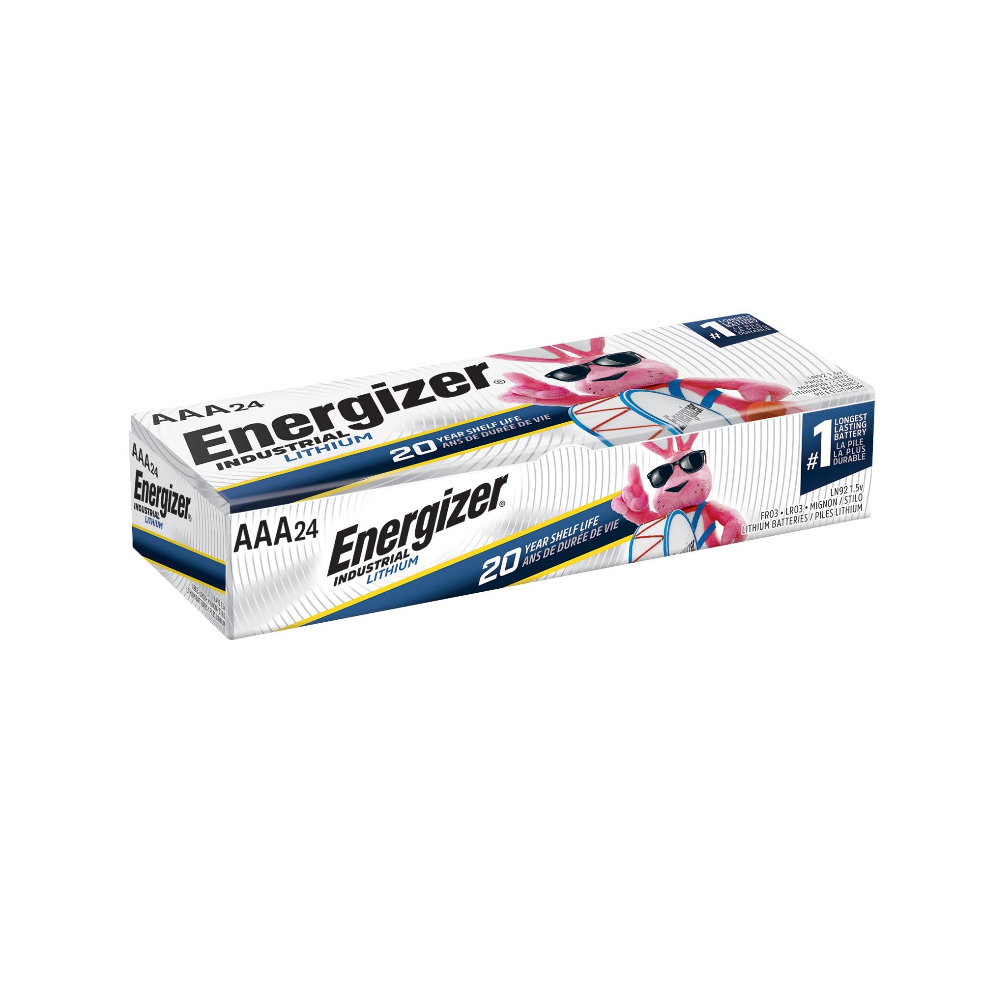 Lithium Battery Energizer Industrial AAA Cell 1.5V Disposable 24 per Pack