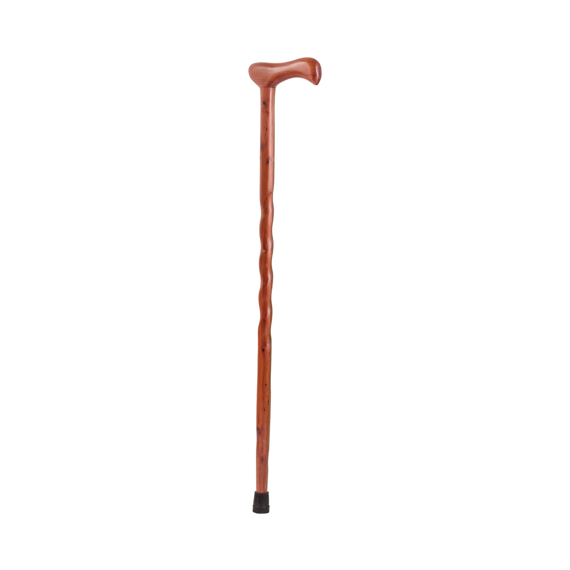 T Handle Cane Brazos Twisted Wood 37 Inch Height Red Cedar