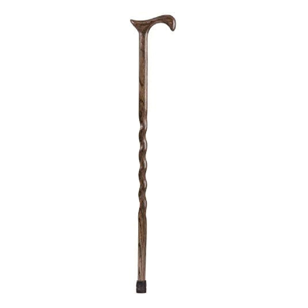 t handle cane brazos™ twisted wood 37 inch height wood grain