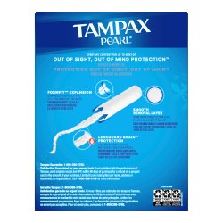 tampon tampax® pearl super absorbency plastic applicator individually wrapped 1