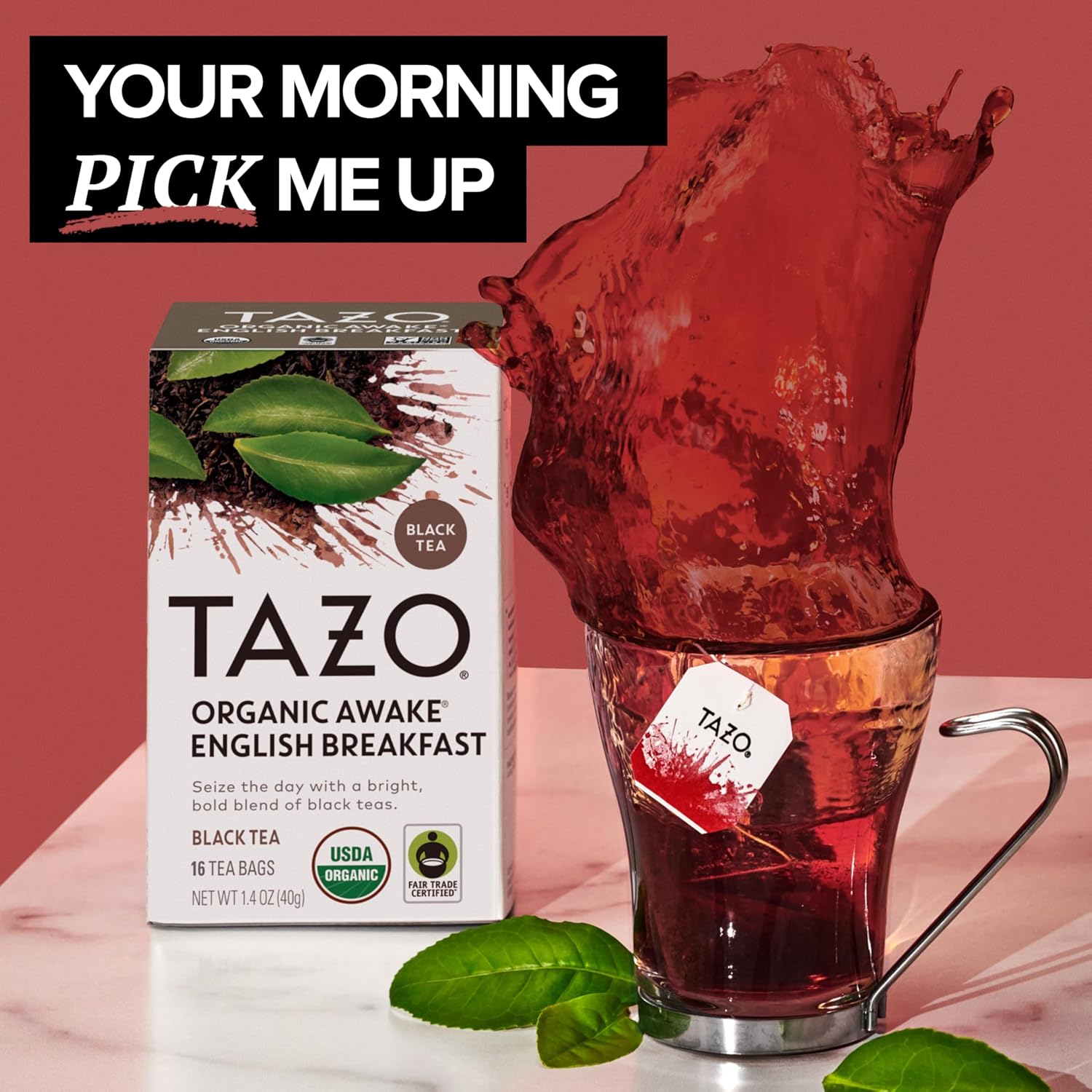 tazo tea tea awake eng breakfast case of 6 16 bag