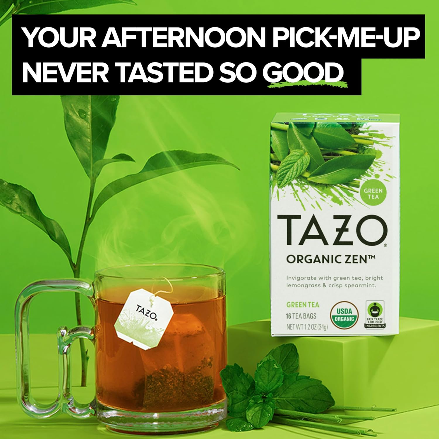 tazo tea tea zen case of 6 16 bag