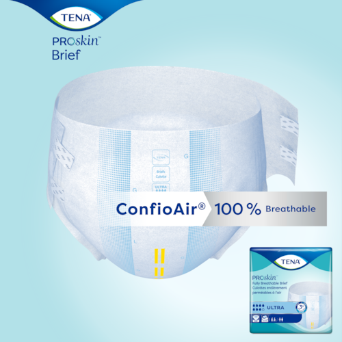 Unisex Adult Incontinence Brief TENA Ultra Medium Disposable Heavy Absorbency, Packaging Type- Case