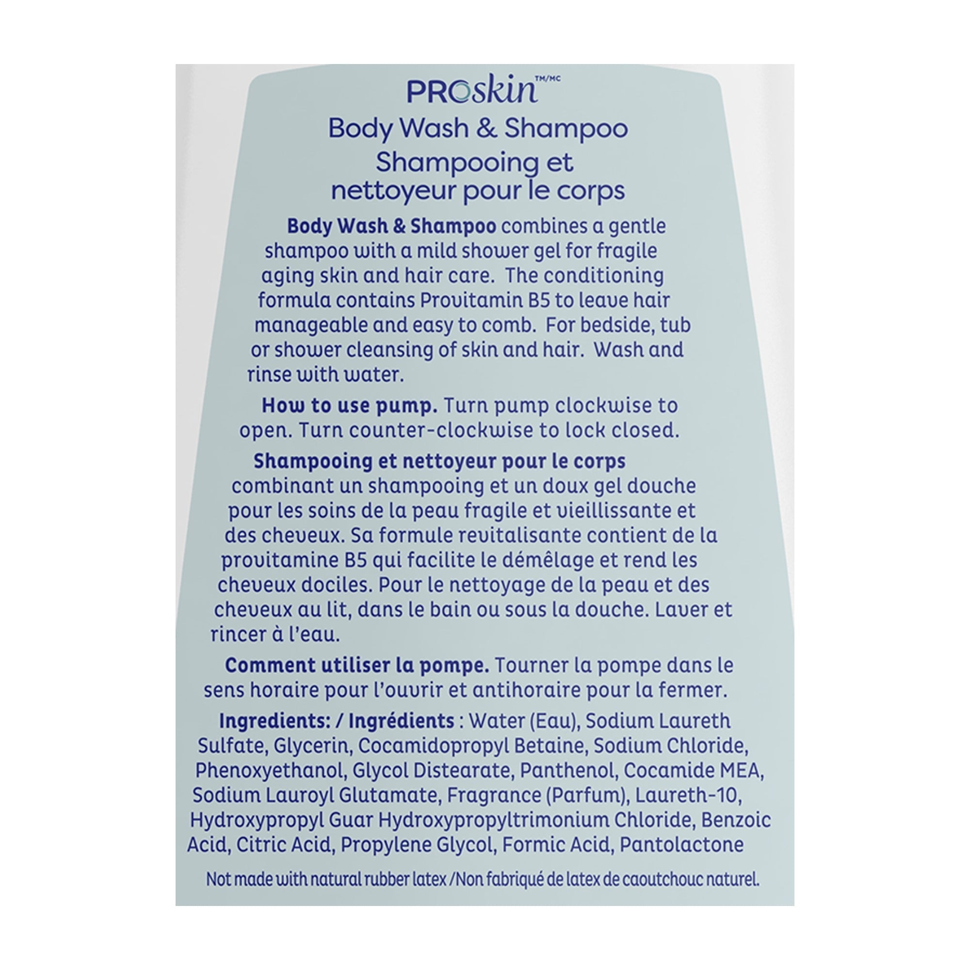 tena unscented shampoo and body wash pump bottle 1000 ml tena proskin shampoo and body wash mk931619ea