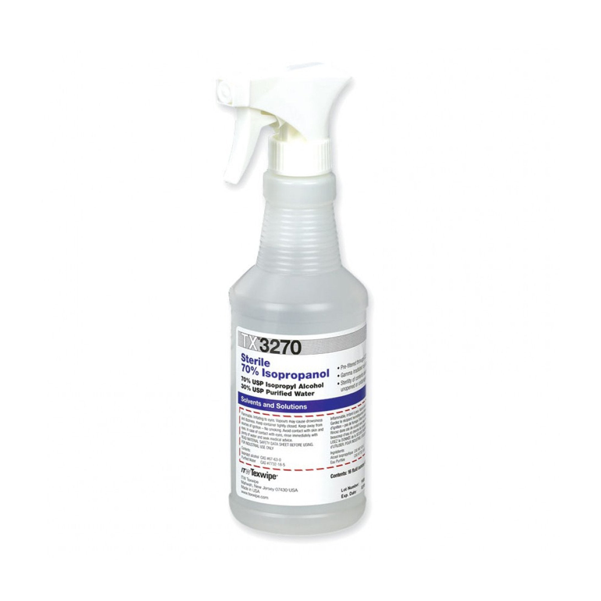 Texwipe Surface Disinfectant Cleaner Alcohol Based Trigger Spray Liquid 16 oz. Bottle Alcohol Scent Sterile