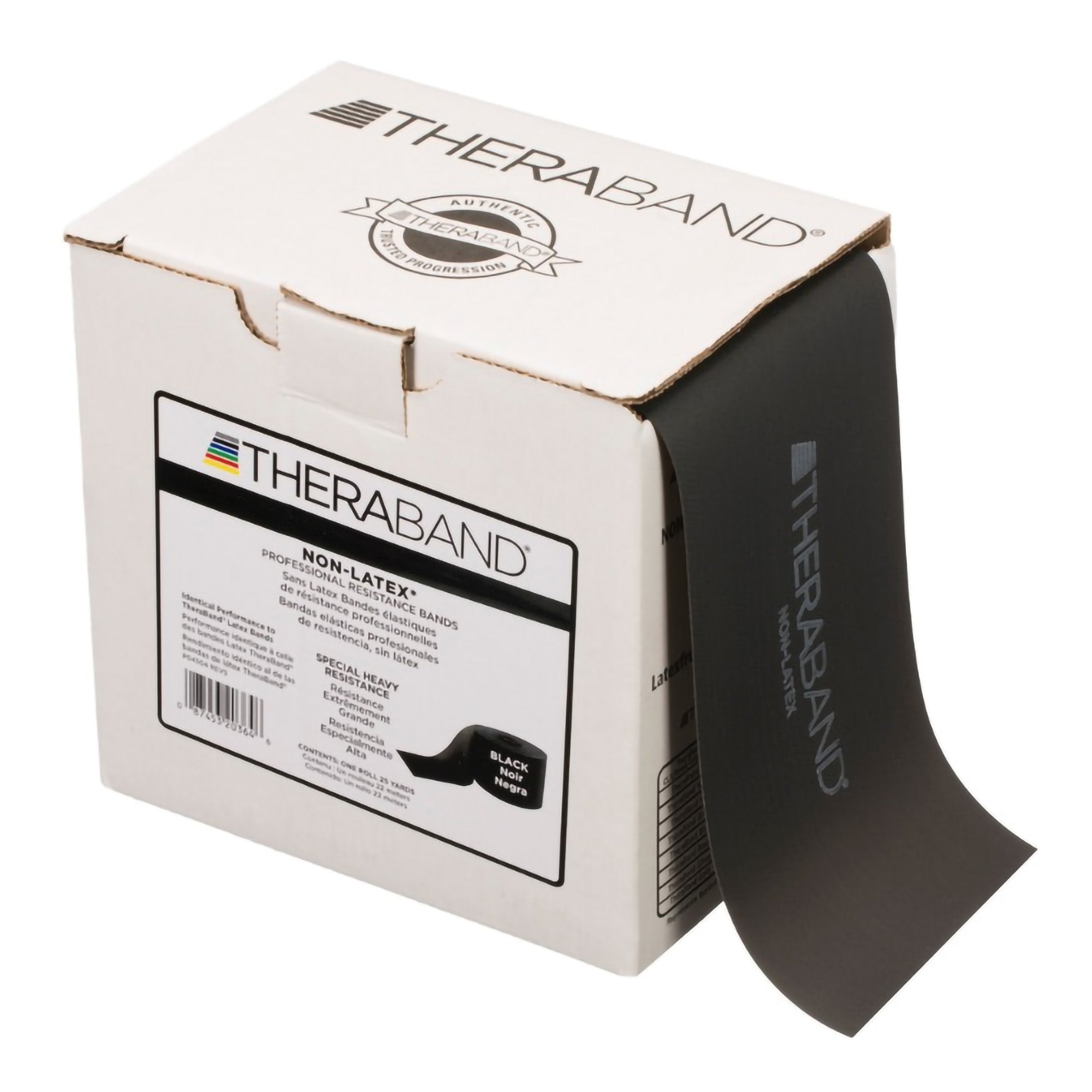 Exercise Resistance Band TheraBand Black 6 Inch X 25 Yard X Heavy Resistance