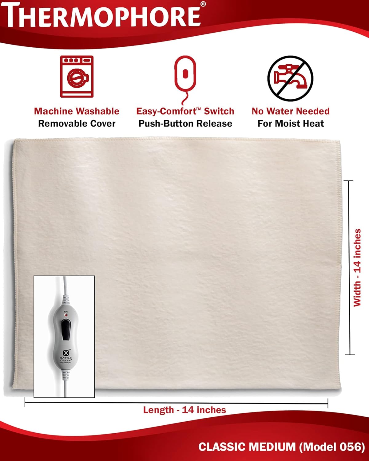thermophore classic medium 14 x14 moist heating pad