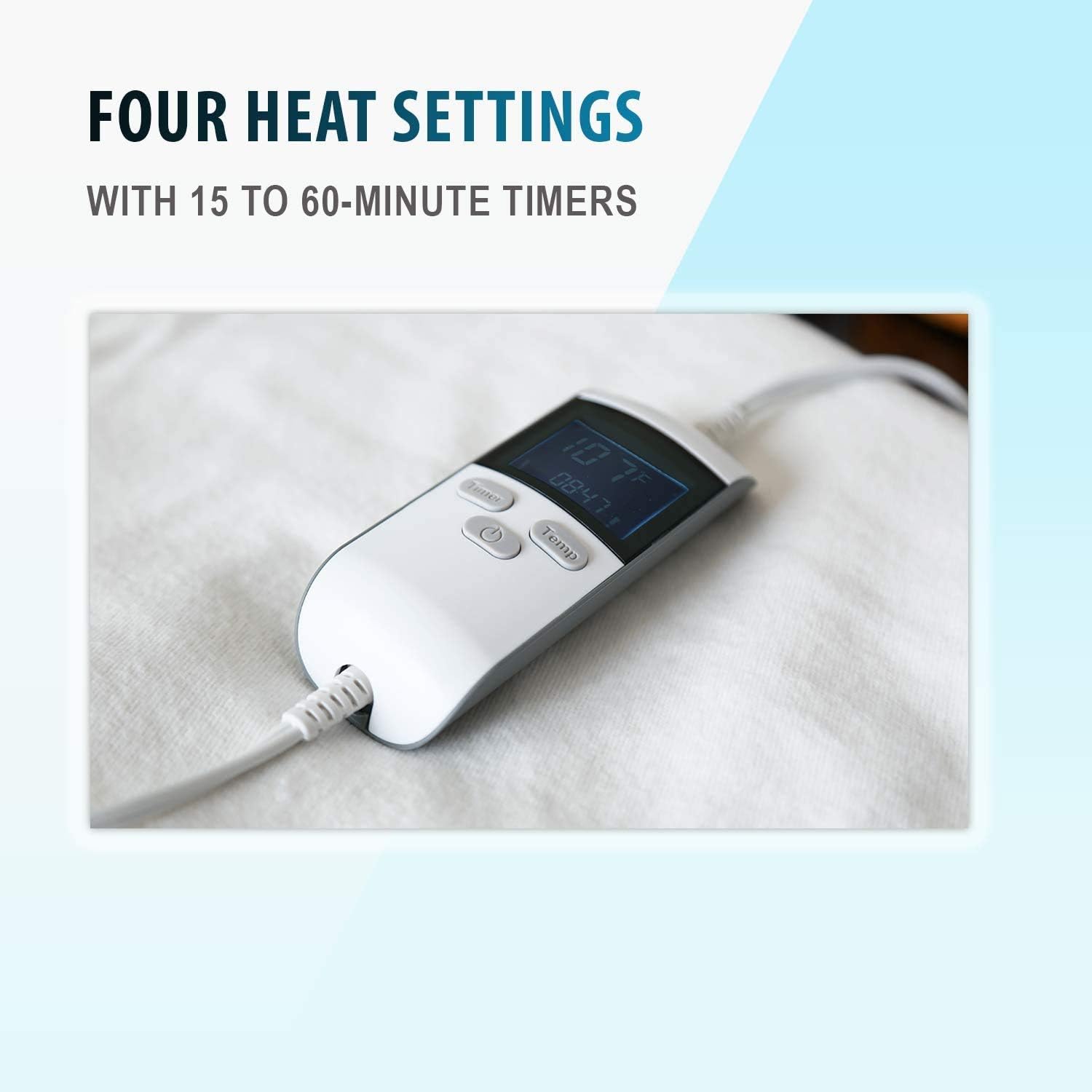 thermorelief xl moist heat pad digital elec pad king 26 x14