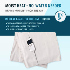 thermorelief xl moist heat pad digital elec pad king 26 x14