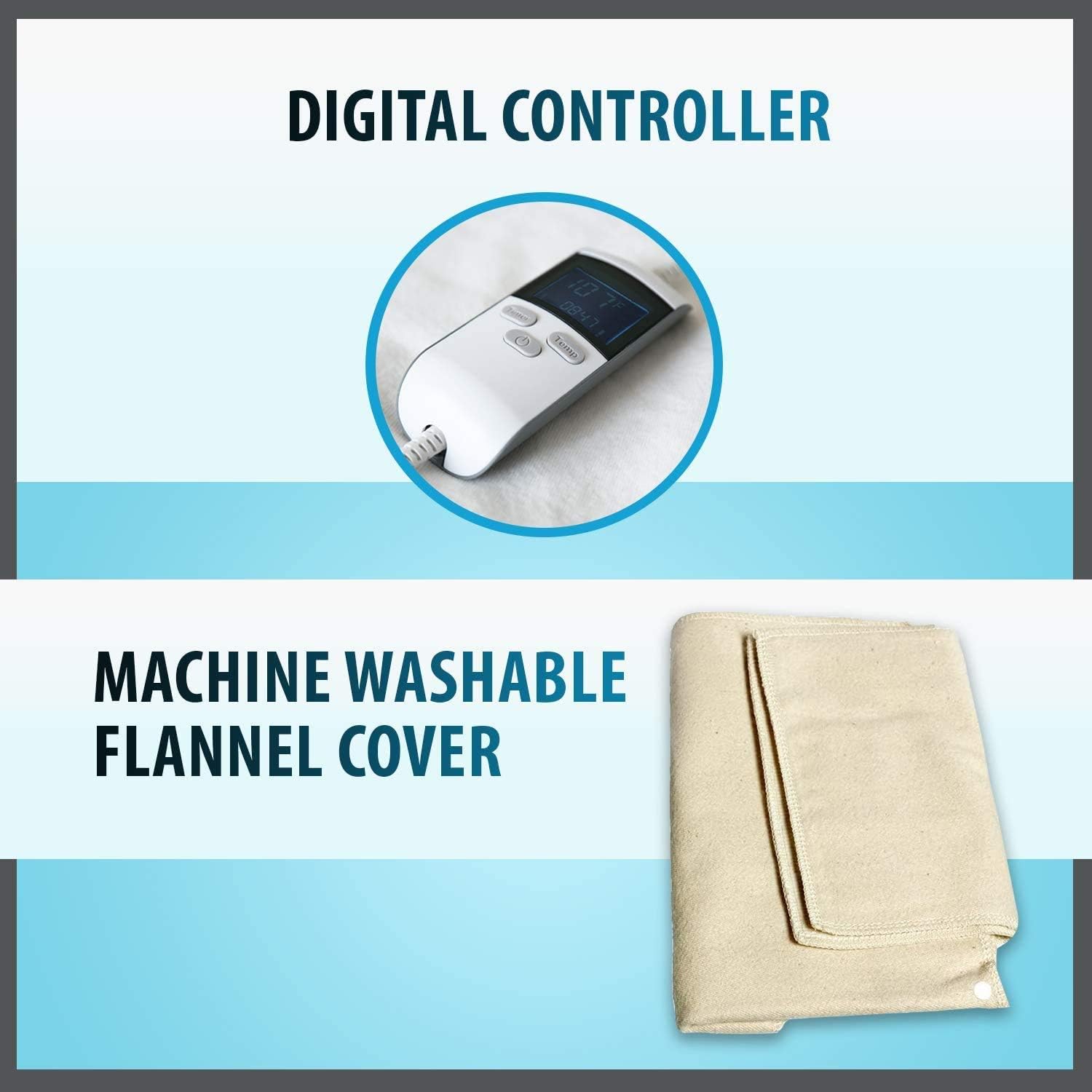 thermorelief xl moist heat pad digital elec pad king 26 x14