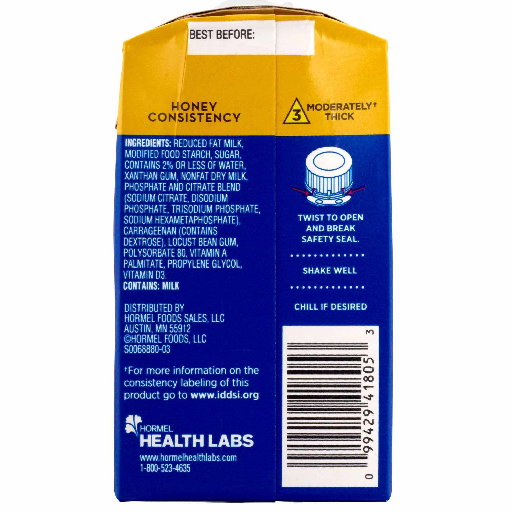 thick easy dairy honey consistency milk thickened beverage 8 oz carton thick easy dairy thickened beverage mk866366ea