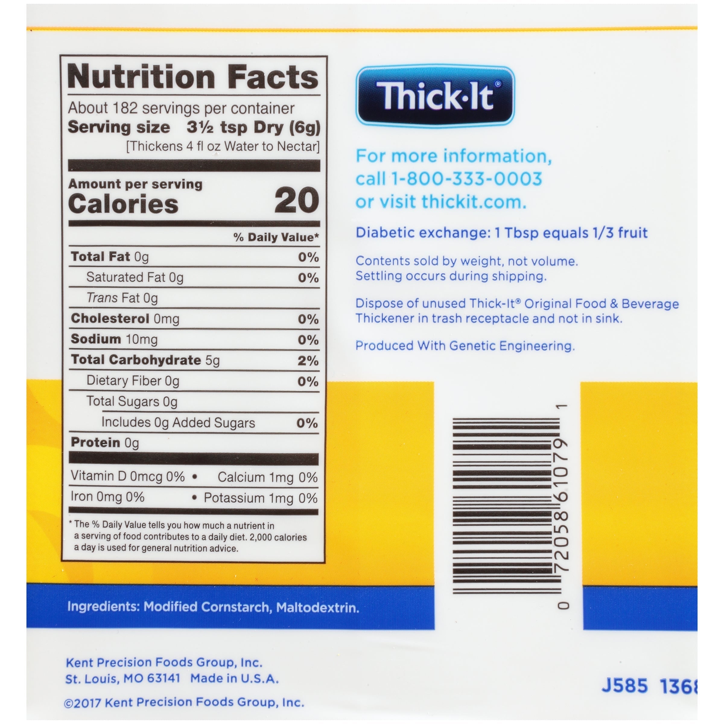 thick it original ready to use food beverage thickener 36 ounce canister thick it original food and beverage thickener mk811365ea