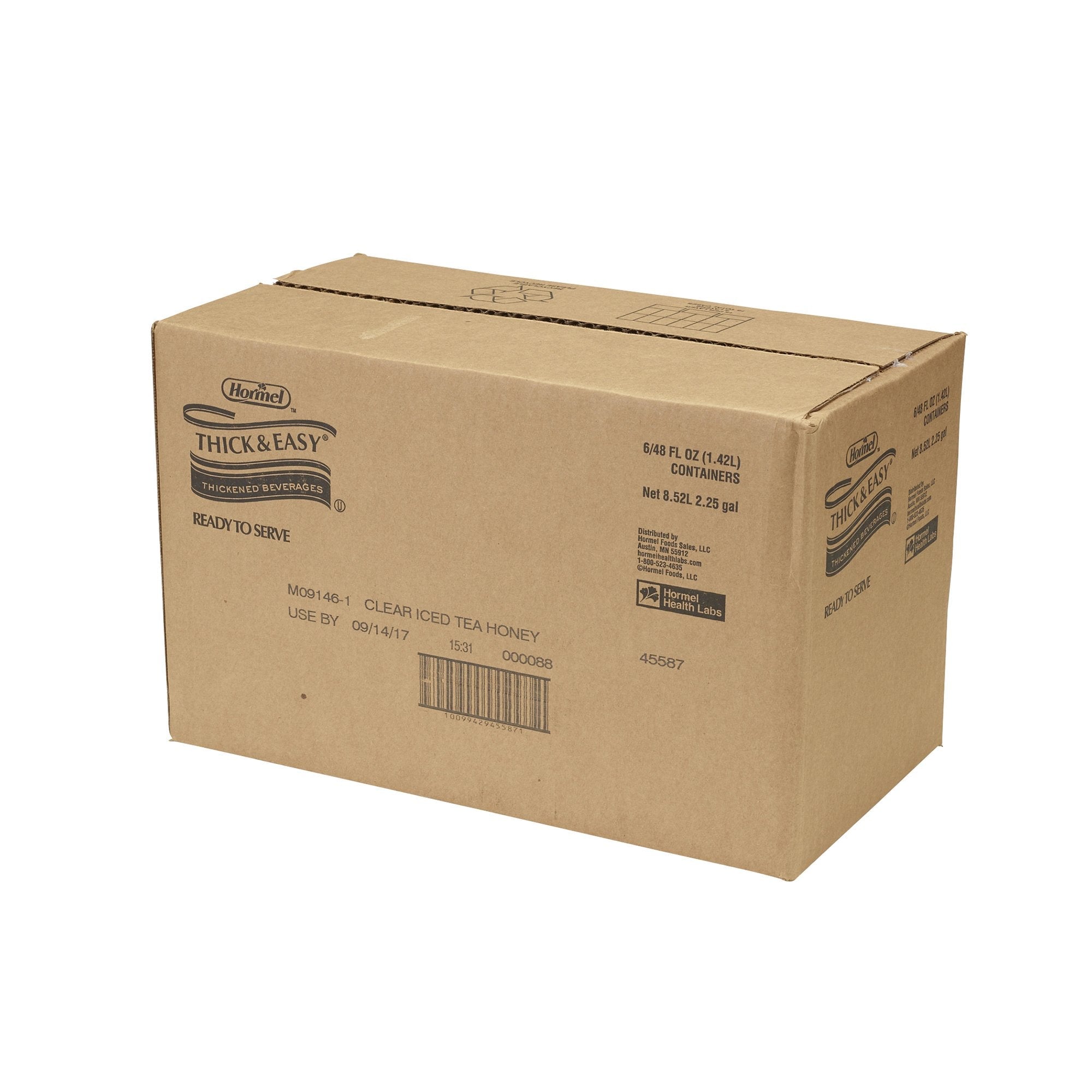 thickened beverage thick easy 46 oz bottle iced tea flavor liquid iddsi level 3 moderately thick liquidized packaging type case