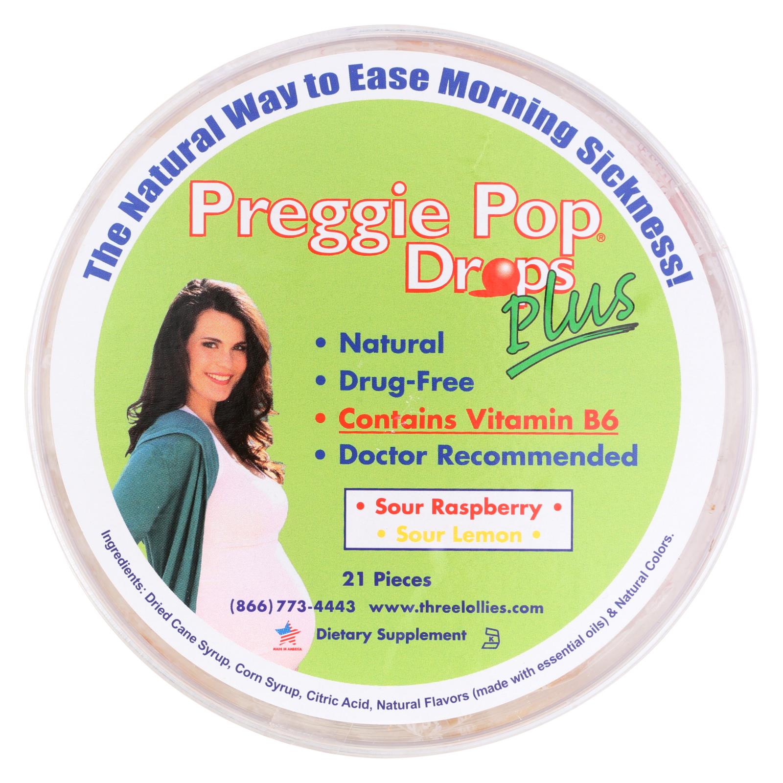 three lollies preggie drops plus with vitamin b6 21 pack