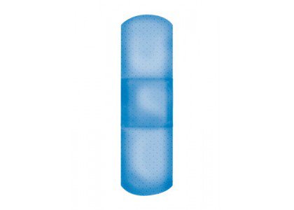 Metal Detectable Adhesive Strip American White Cross 1 X 3 Inch Fabric Rectangle Blue Sterile