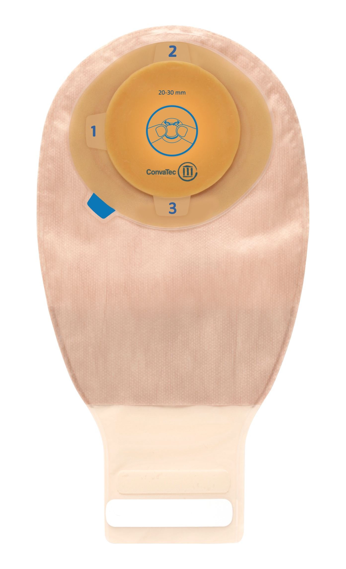 Ostomy Pouch Esteem+ One-Piece System 12 Inch Length 1-3/16 to 1-9/16 Inch Stoma Drainable