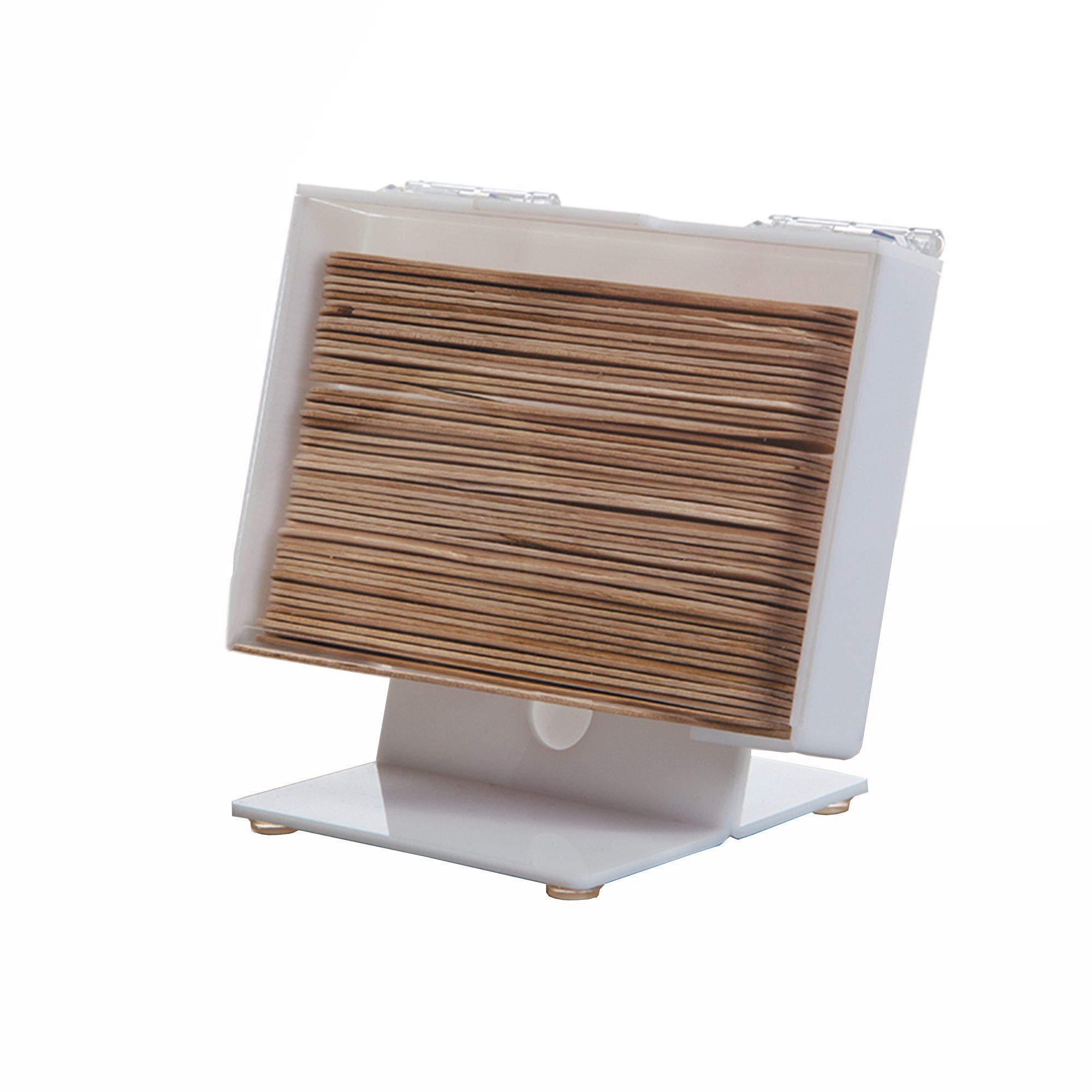 Tongue Depressor Dispenser Health Care Logistics White Plastic Manual Pull 65 Tongue Depressors Counter Mount