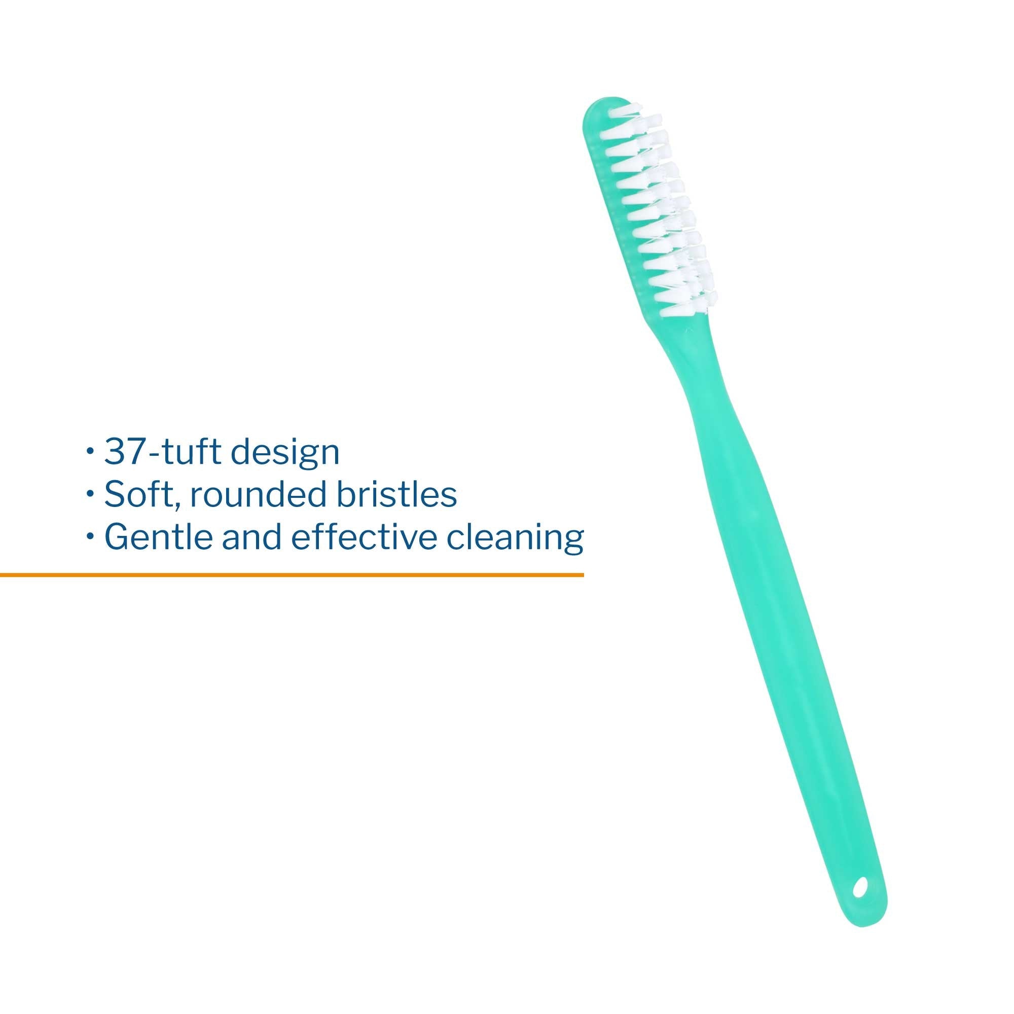 toothbrush mckesson green adult soft packaging type box