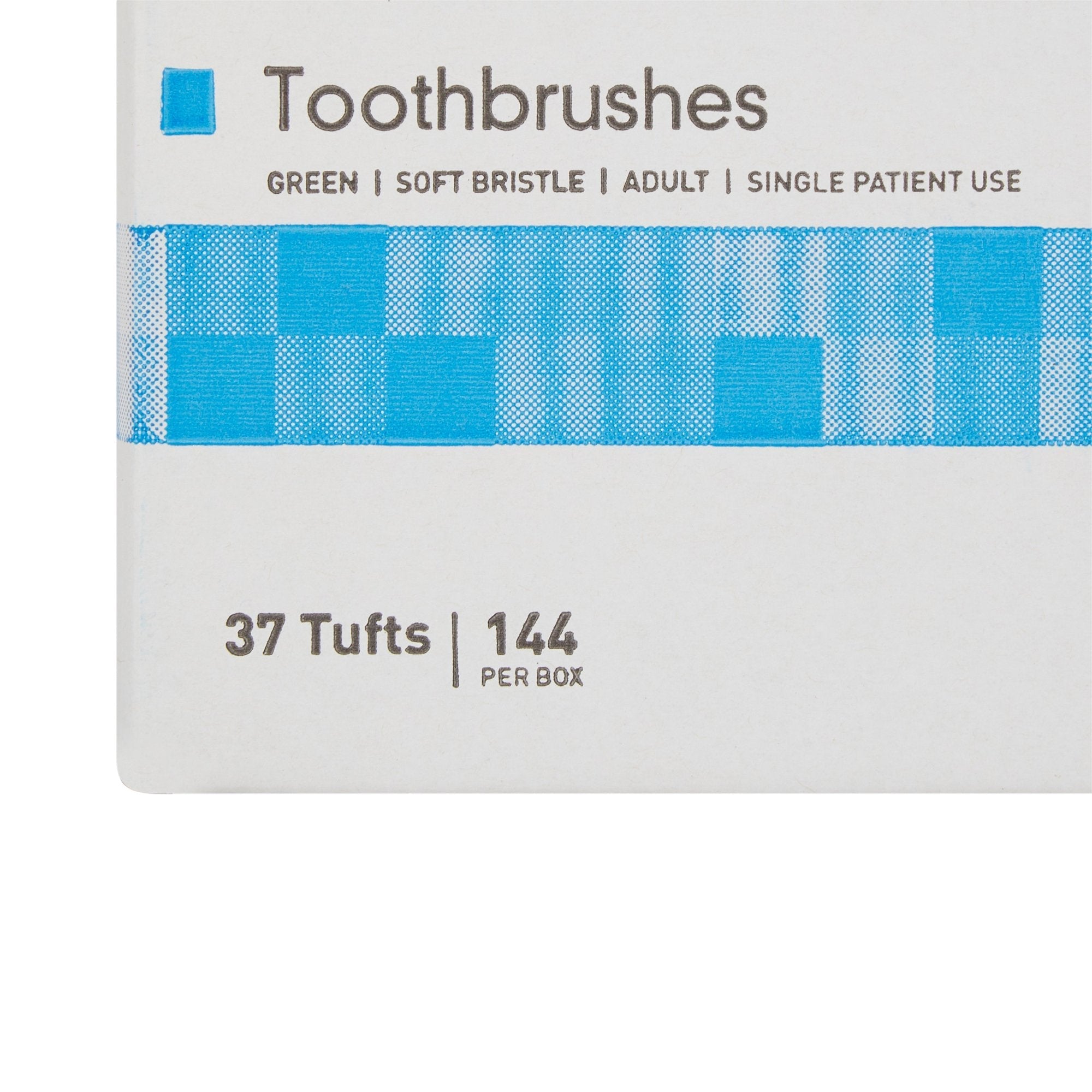 toothbrush mckesson green adult soft packaging type each