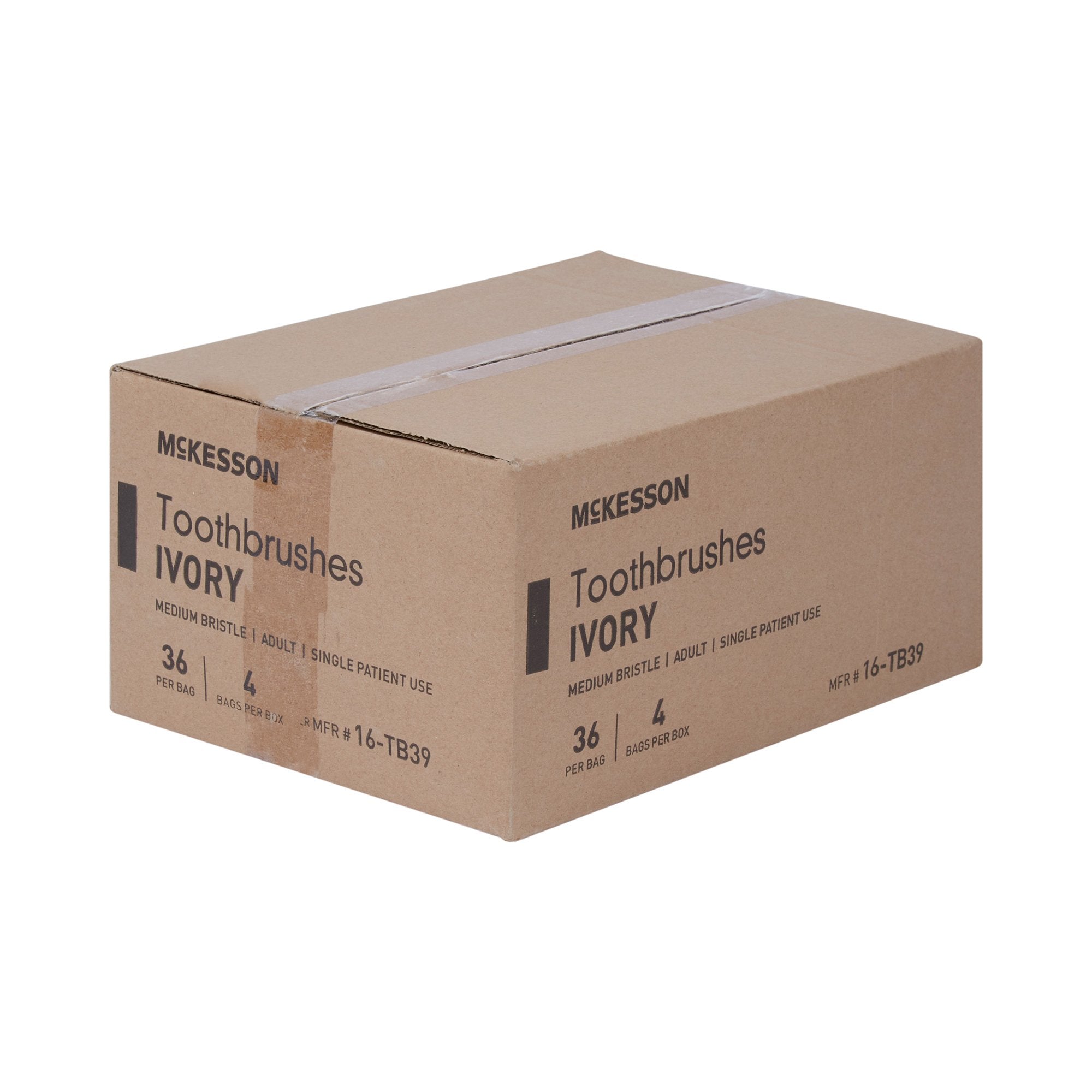 toothbrush mckesson ivory adult medium packaging type each