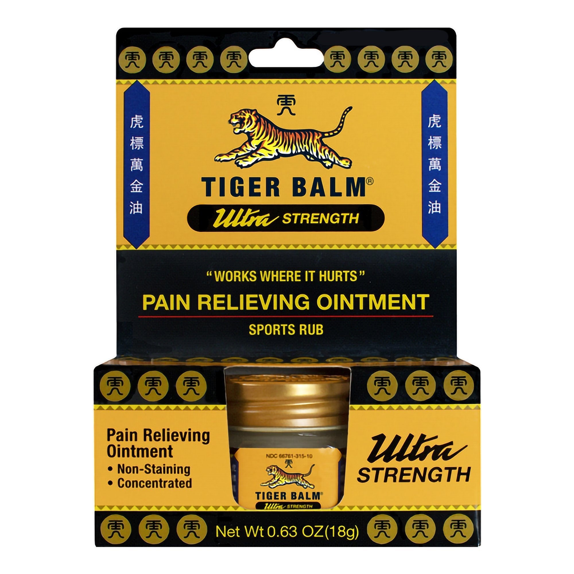 Topical Pain Relief Tiger Balm Ultra Strength 11% 11% Strength Camphor / Menthol Ointment 18 Gram