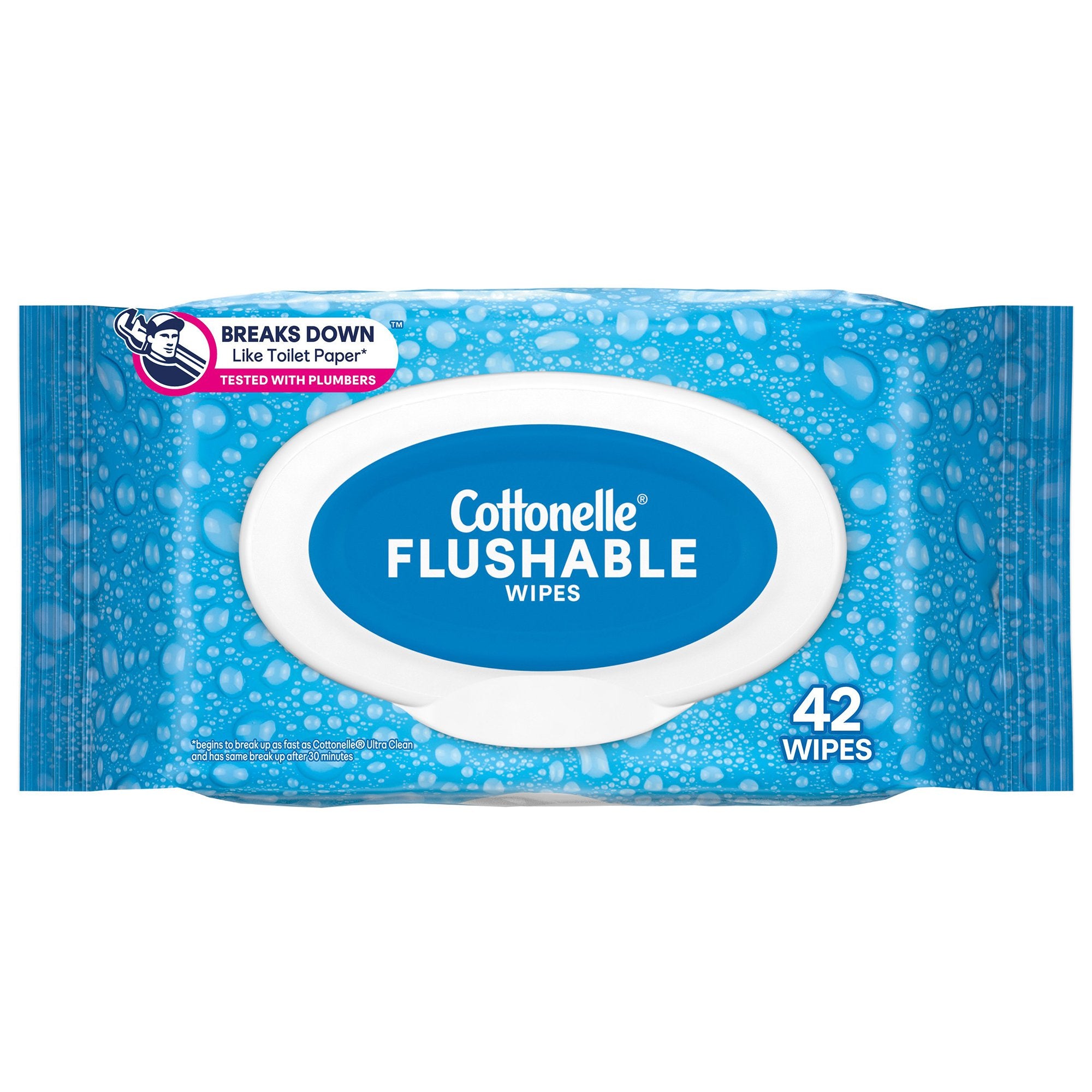 Toallitas desechables Cottonelle® FreshCare® Soft Pack perfumadas, 42 unidades