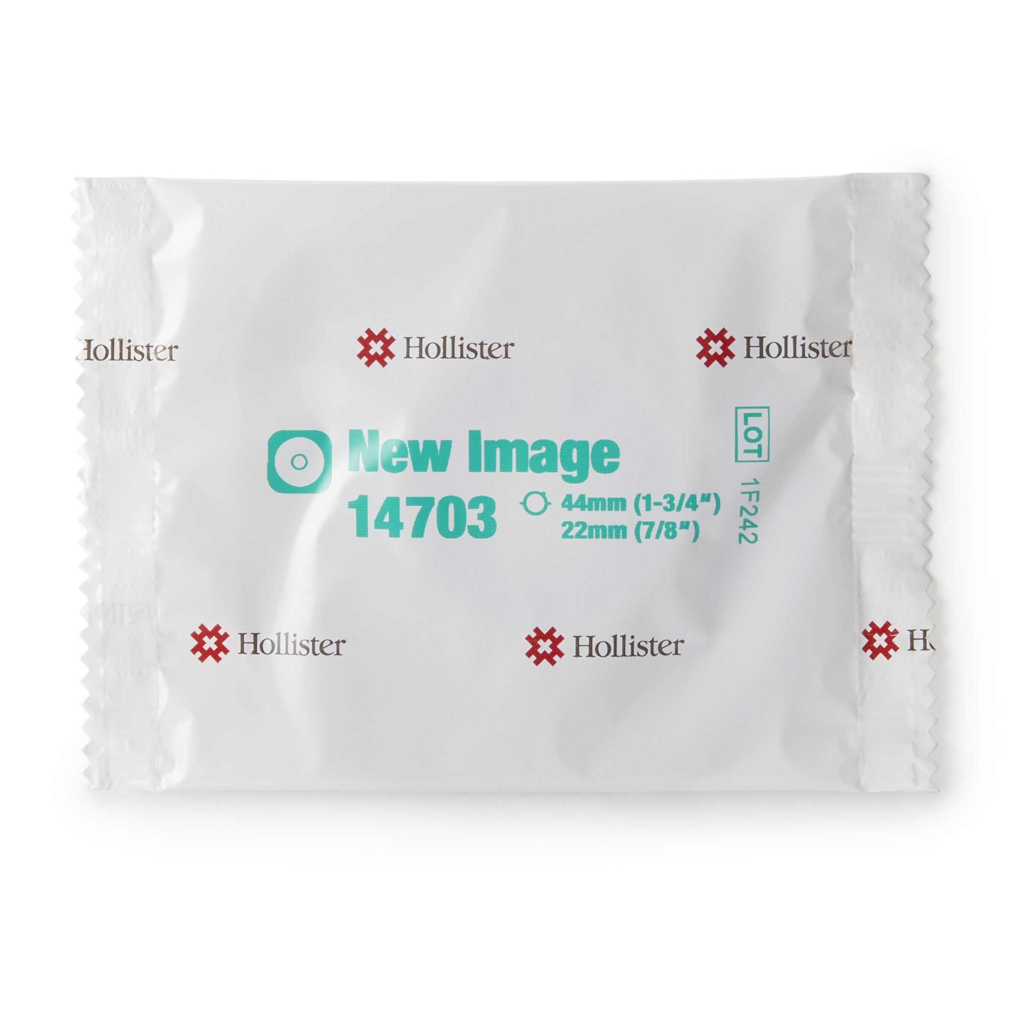 Ostomy Barrier New Image Flextend Precut, Extended Wear Adhesive Tape 44 mm Flange Green Code System Hydrocolloid 7/8 Inch Opening